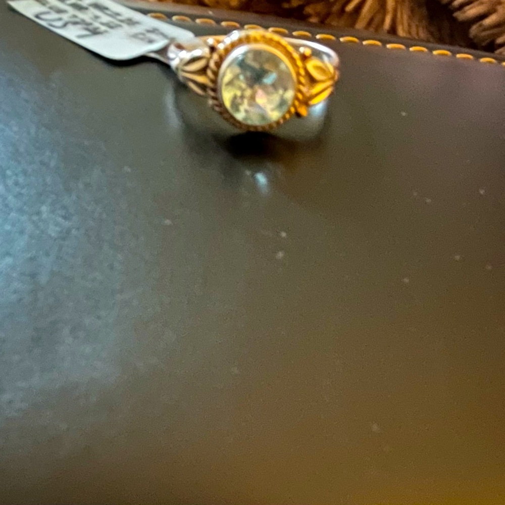 Size 6.5 sterling blue topaz ring